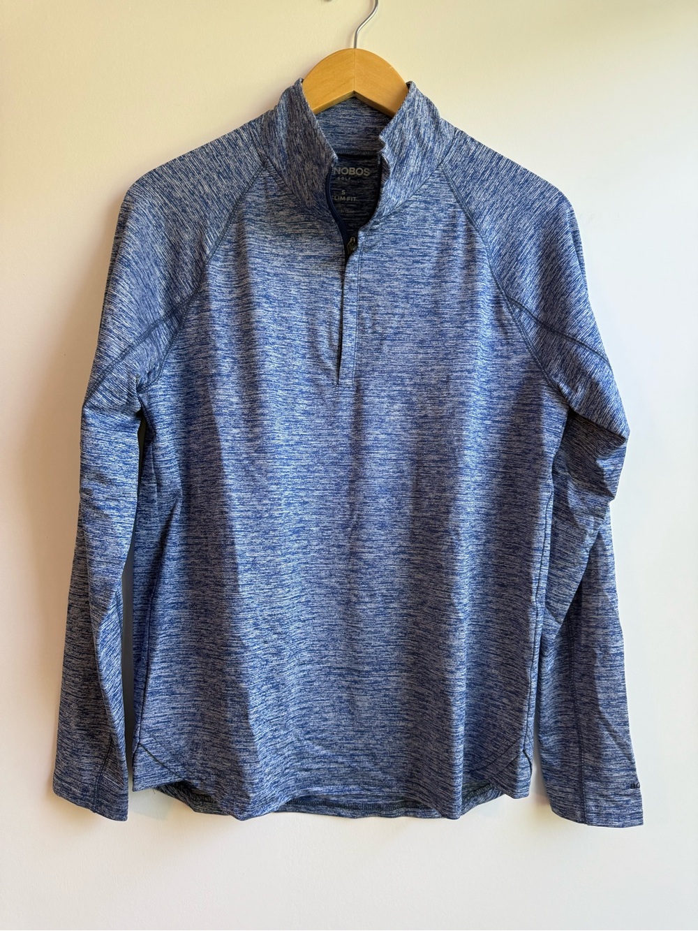 Bonobos Men's Heathered Blue Quarter-Zip Pullover